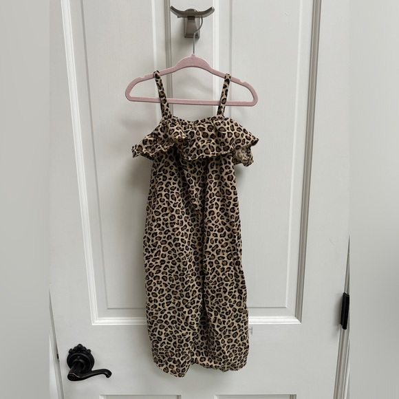 NWOT Old Navy 3T Girls Leopard Spaghetti Strap Jumpsuit - Picture 1 of 5